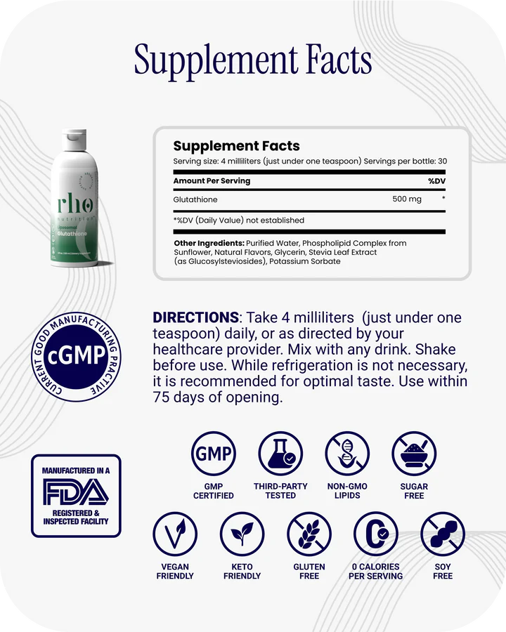 Rho Nutrition Liposomal Glutathione