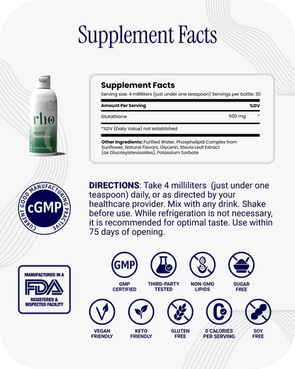 Rho Nutrition Liposomal Glutathione