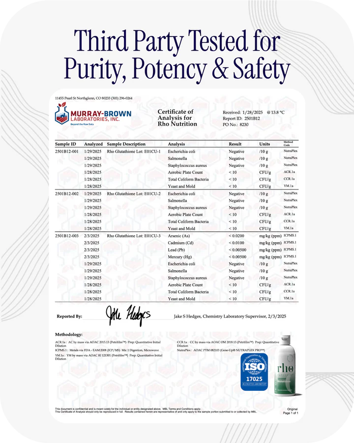 Rho Nutrition Liposomal Cellular Longevity Essentials