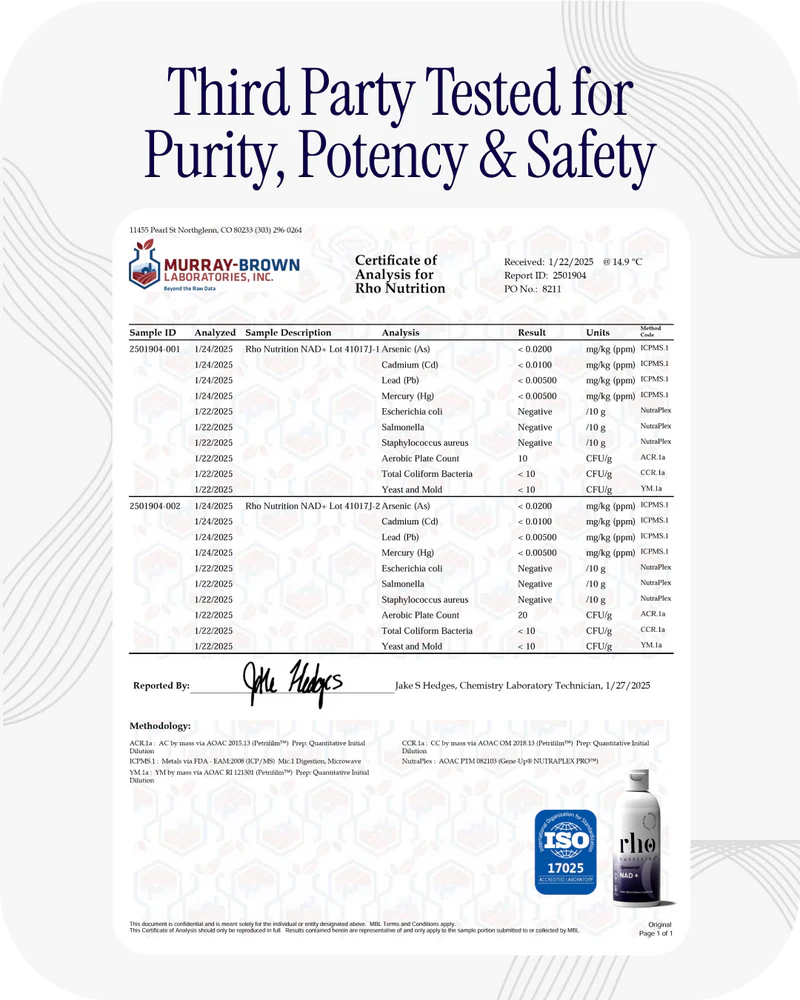 Rho Nutrition Liposomal Cellular Longevity Essentials